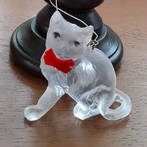 Vintage Christmas Cat Ornament